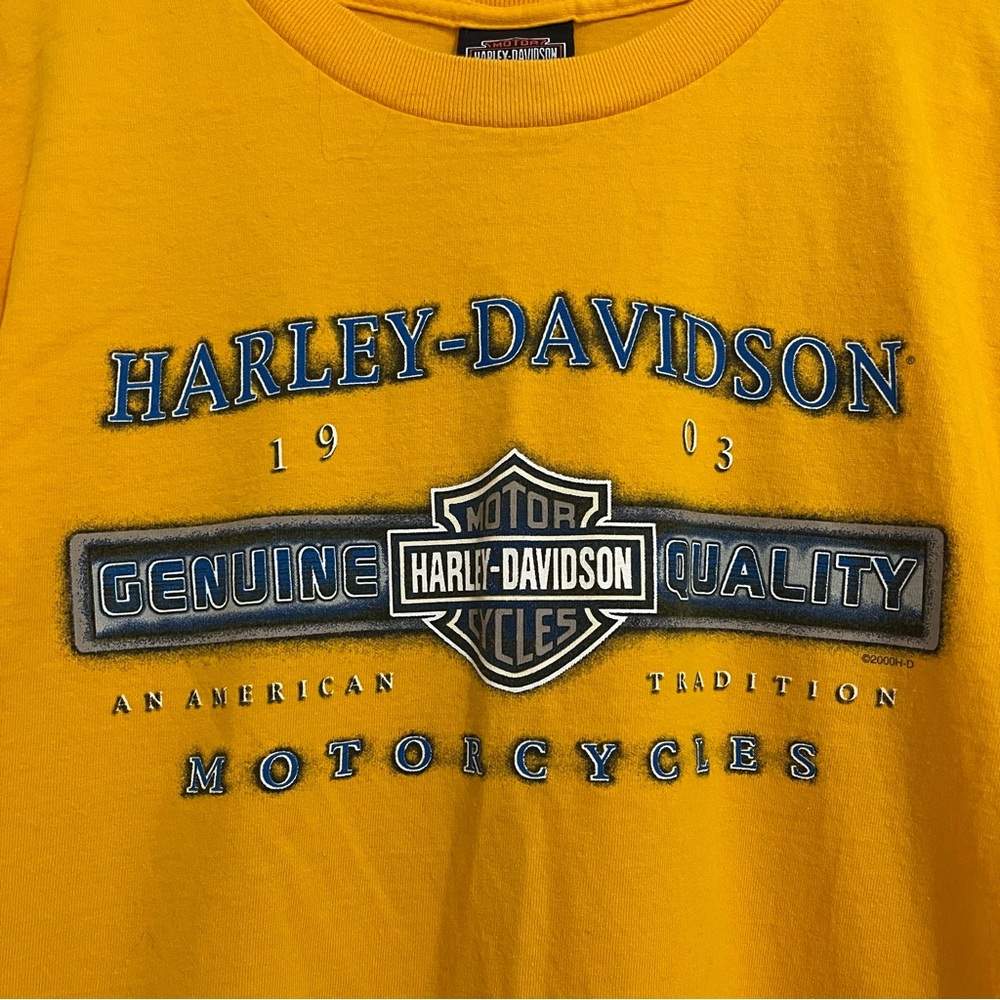 Harley-Davidson Men's Bright Yellow Tee Orlando Florida USA 2006